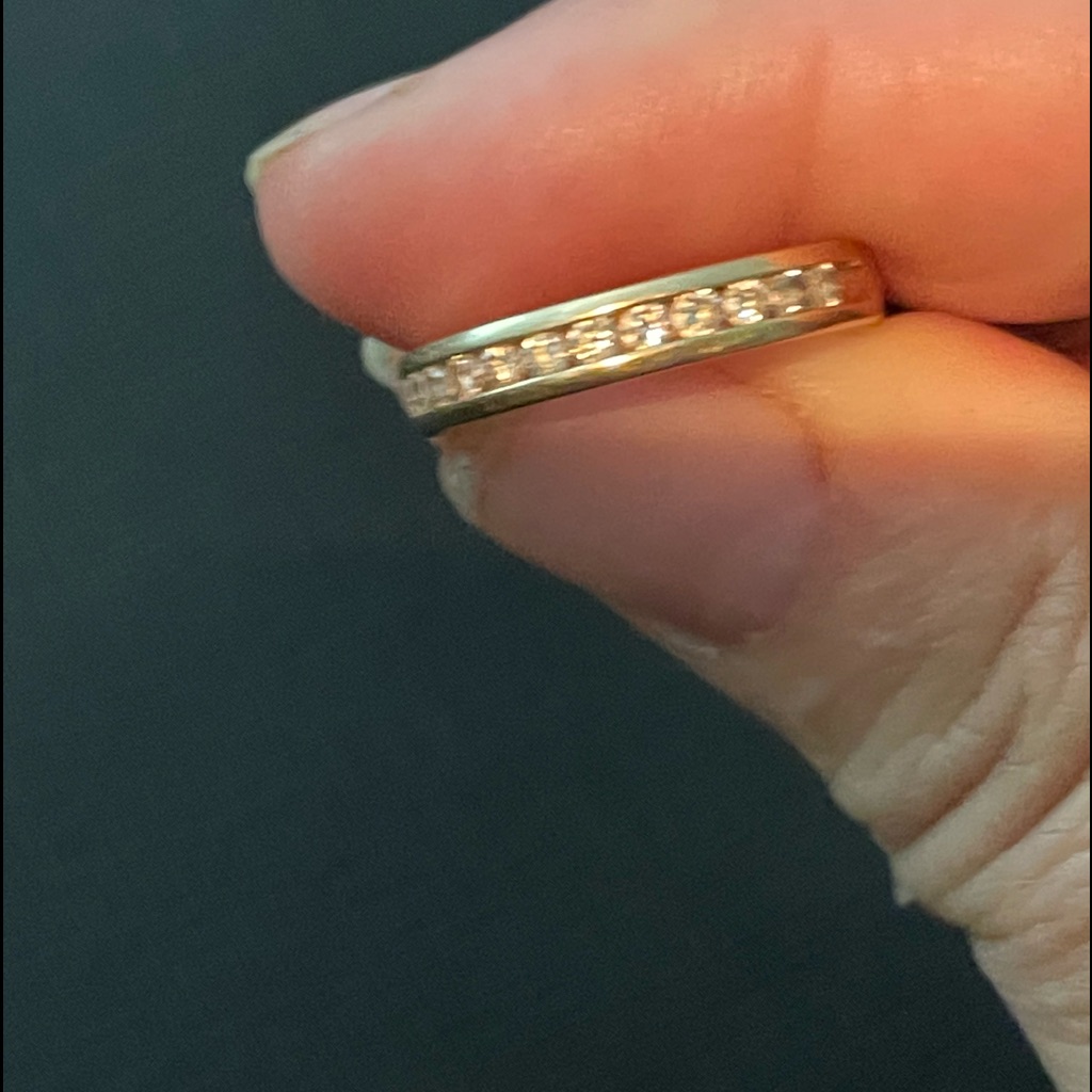 1/2 Carat Diamonds, 14k Gold Channel Set Ring 4.2 Grams